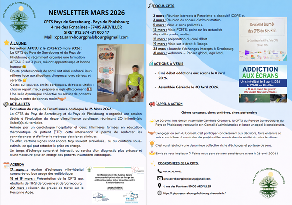 Newsletter Mars 2026