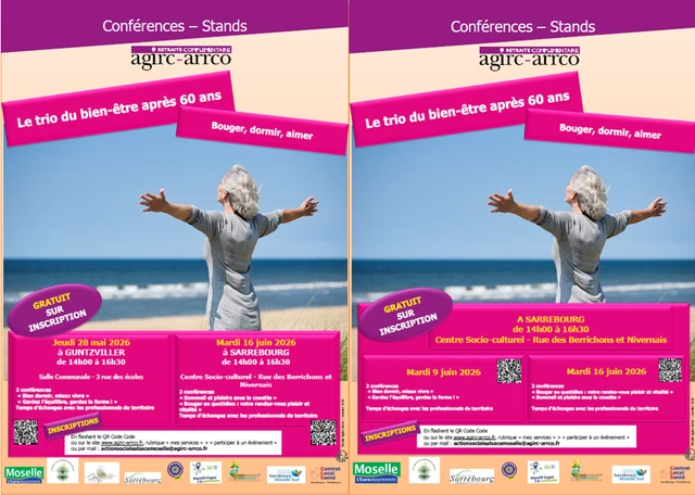 Conférences & stands : le trio du bien-être après 60 ans