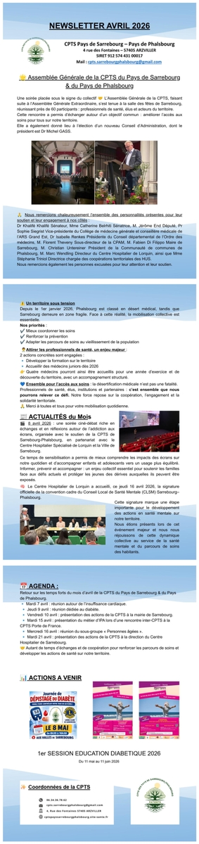 NEWSLETTER AVRIL 2026