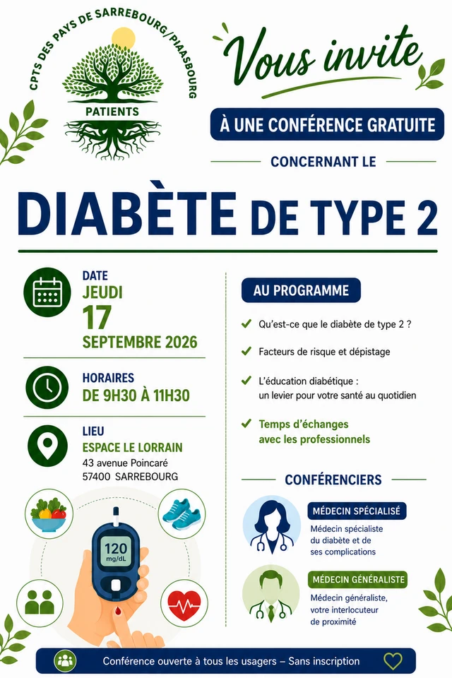 CONFERENCE GRATUITE : mieux comprendre le diabète de type 2