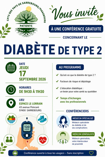 CONFERENCE GRATUITE : mieux comprendre le diabète de type 2