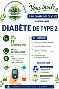 CONFERENCE GRATUITE : mieux comprendre le diabète de type 2