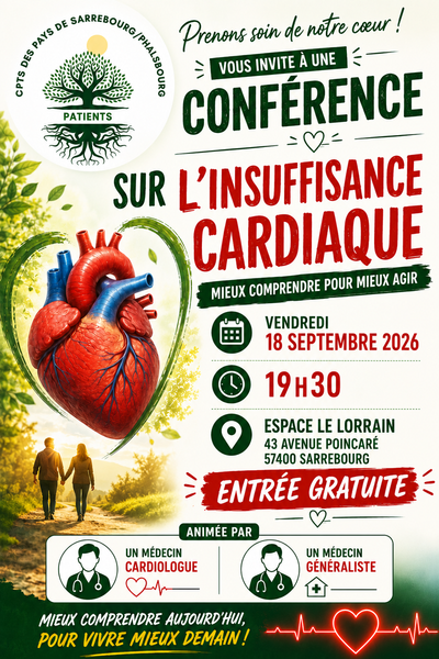 CONFERENCE GRATUITE : mieux comprendre l’insuffisance cardiaque