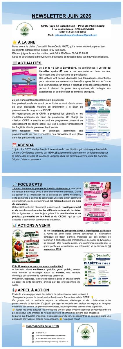NEWSLETTER JUIN 2026