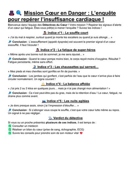 Prenez votre cœur en main : savoir reconnaître les signes, c’est déjà agir !