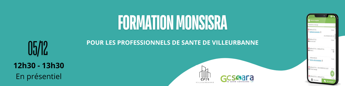 Formation MonSisra pour les professionnels de santé de Villeurbanne