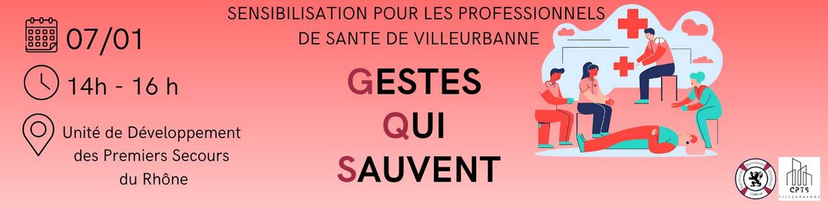 Sensibilisation aux gestes qui sauvent pour les professionnels de santé adhérents