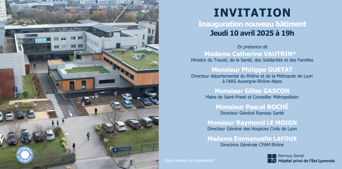 Inauguration nouveau bâtiment de l' Hôpital Privé de l’Est Lyonnais