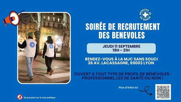 11 SEPTEMBRE - Rencontre avec Médecins du Monde pour échanger sur les actions de bénévolat