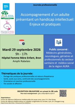 29 SEPTEMBRE - Invitation Journée professionnelle Accompagnement de l'adulte TDI