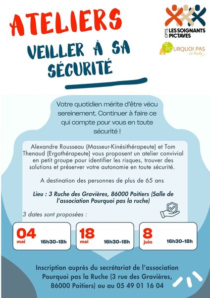 Ateliers gratuits prévention de chutes- veiller à sa sécurité