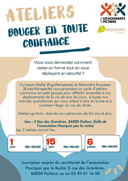 Ateliers gratuits prévention de chutes- Bouger en toute confiance