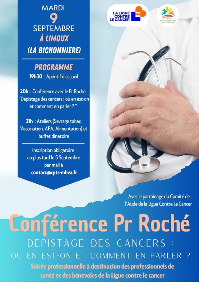 🎗️ Soirée exceptionnelle – Dépistage des cancers avec le Pr Roché