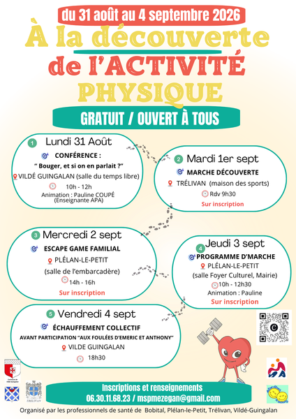 Semaine à la découverte de l'activité physique