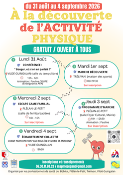 Semaine à la découverte de l'activité physique